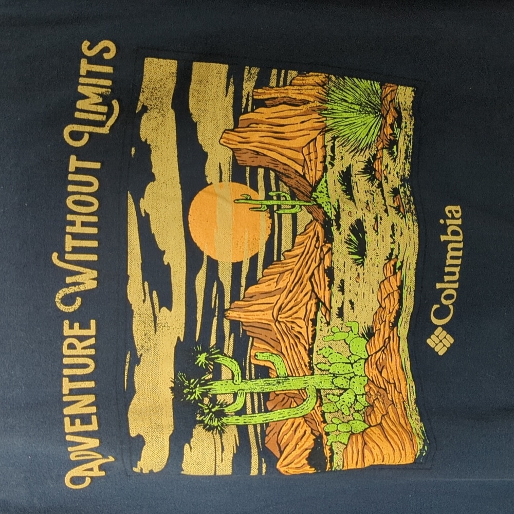 Columbia Navy T-shirt Adventure Without Limits